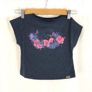 Jack Wolfskin Girls Kids T Shirt Floral Logo